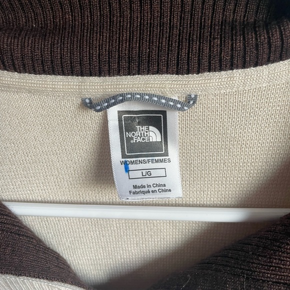 The North Face Fall ‘09 Cream Wool Blend Knit 1/4 Zip Sweater Large Cream/Brown - Picture 4 of 4